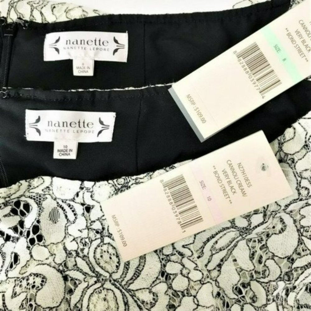 NWT Gorgeous NANETTE LEPORE  Lace Overlay Asymmetrical Ruffle Midi Skirt - Picture 6 of 7